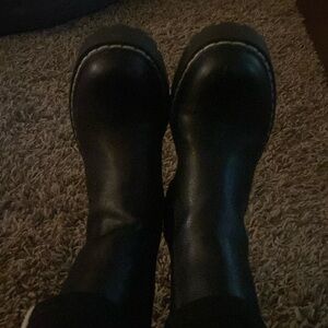 Like new black combat booties.